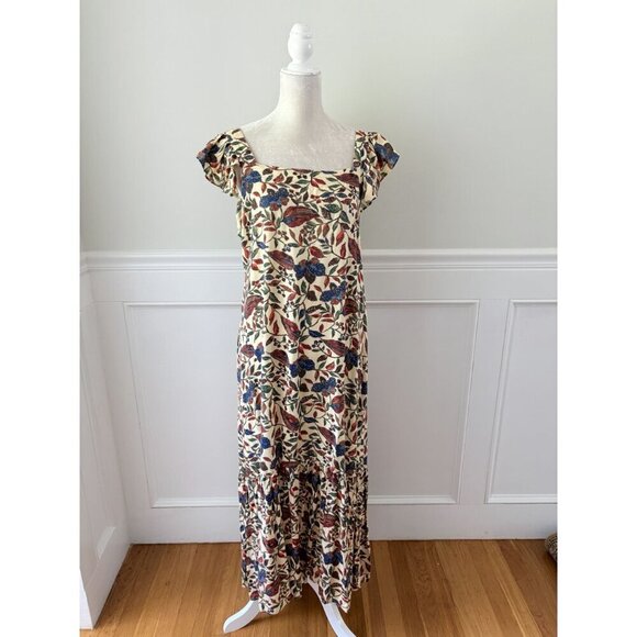 House of Harlow 1960 Square Neck Printed Maxi Dress L - Picture 2 of 8